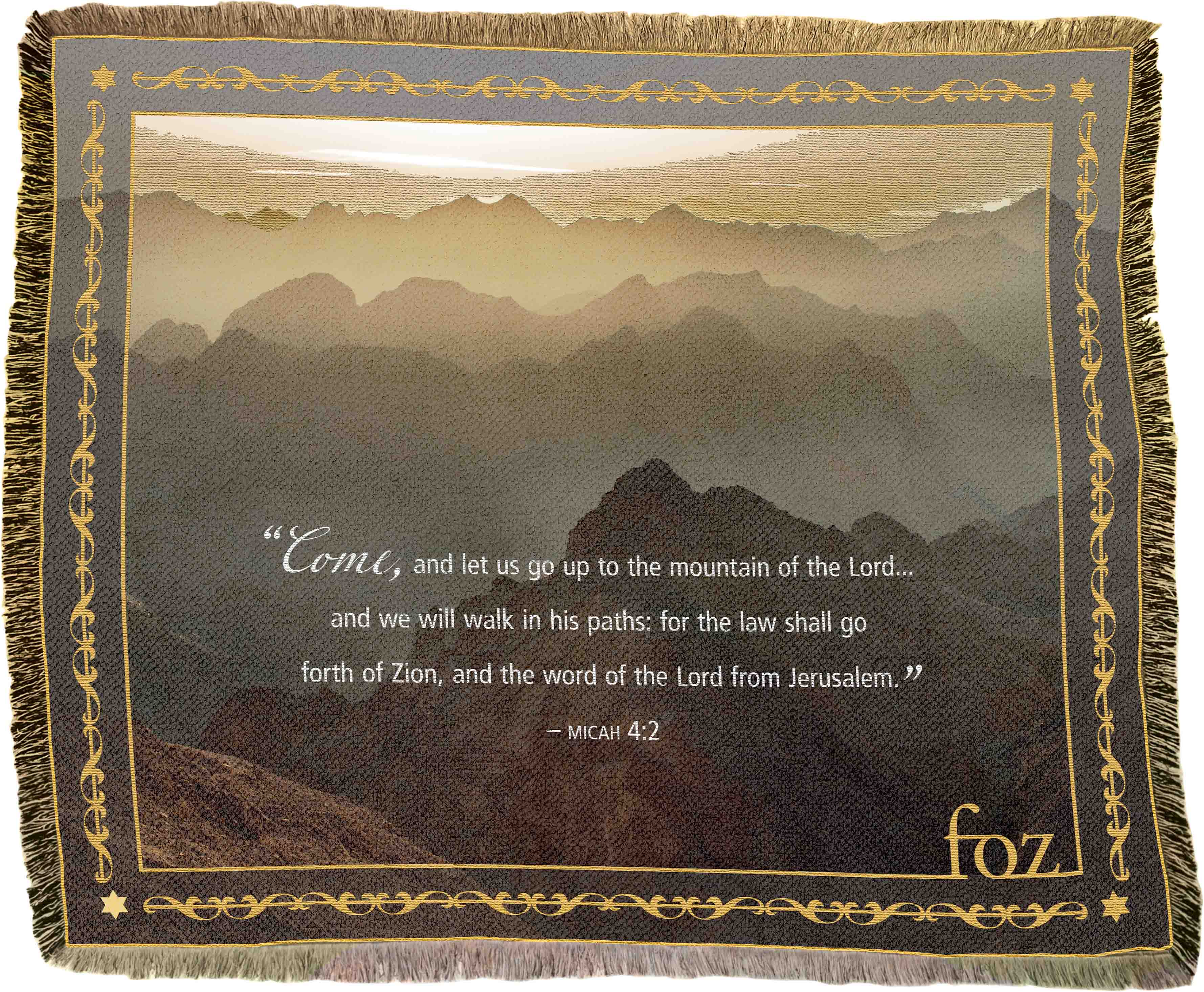 Micah 4:2 Afghan Throw