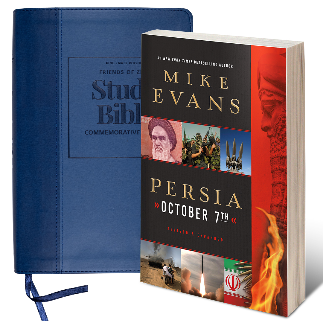 Persia: October 7th paperback book and the new FOZ Large Print Reference Bible.