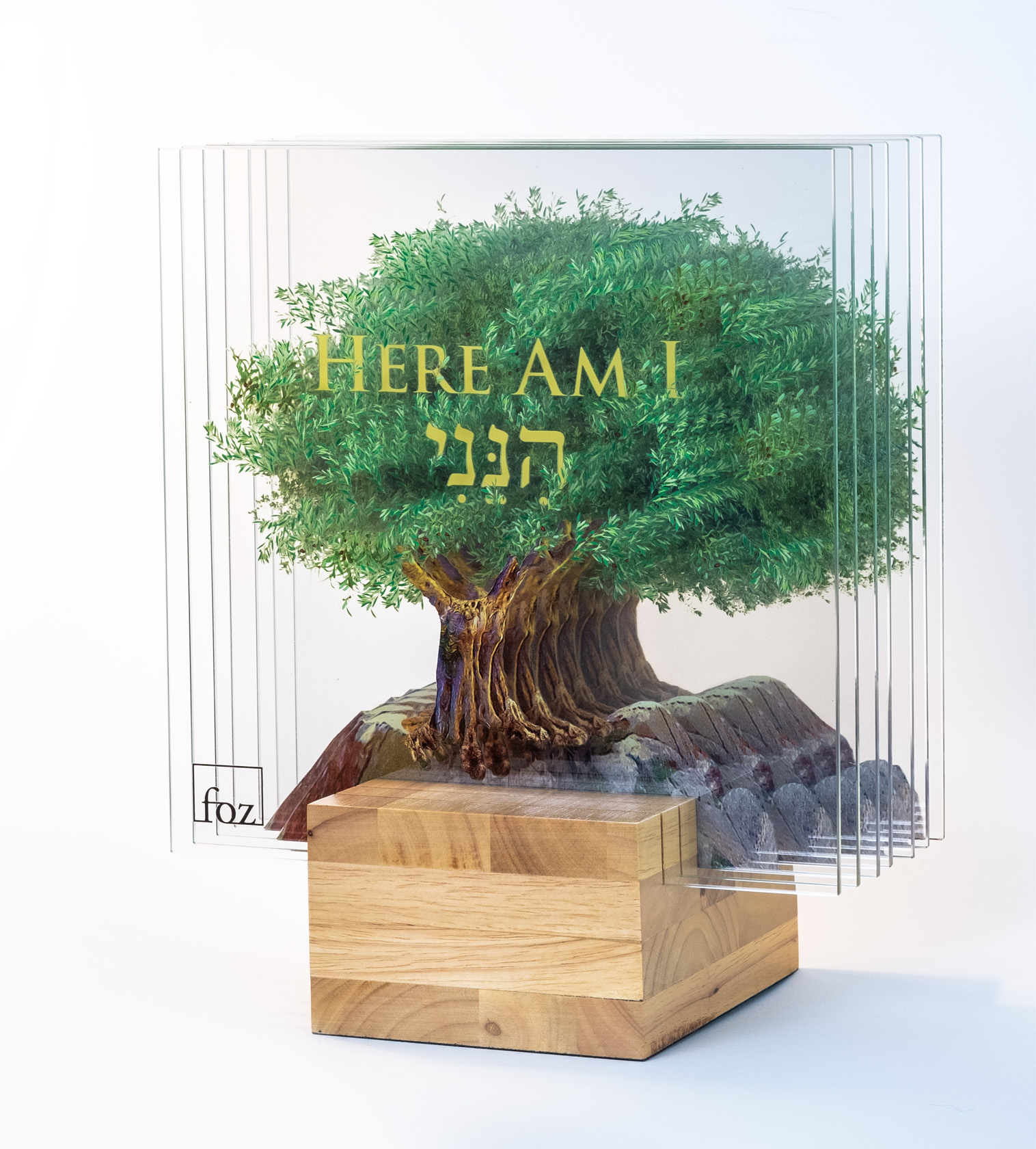 3D Glass Tree display