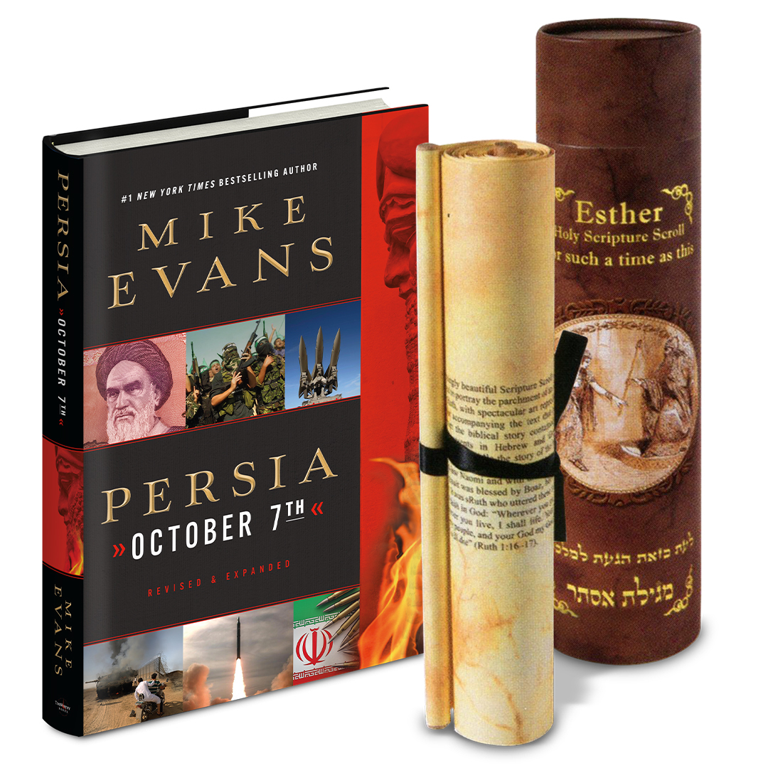 Persia: October 7th hardback book and an Esther Scroll