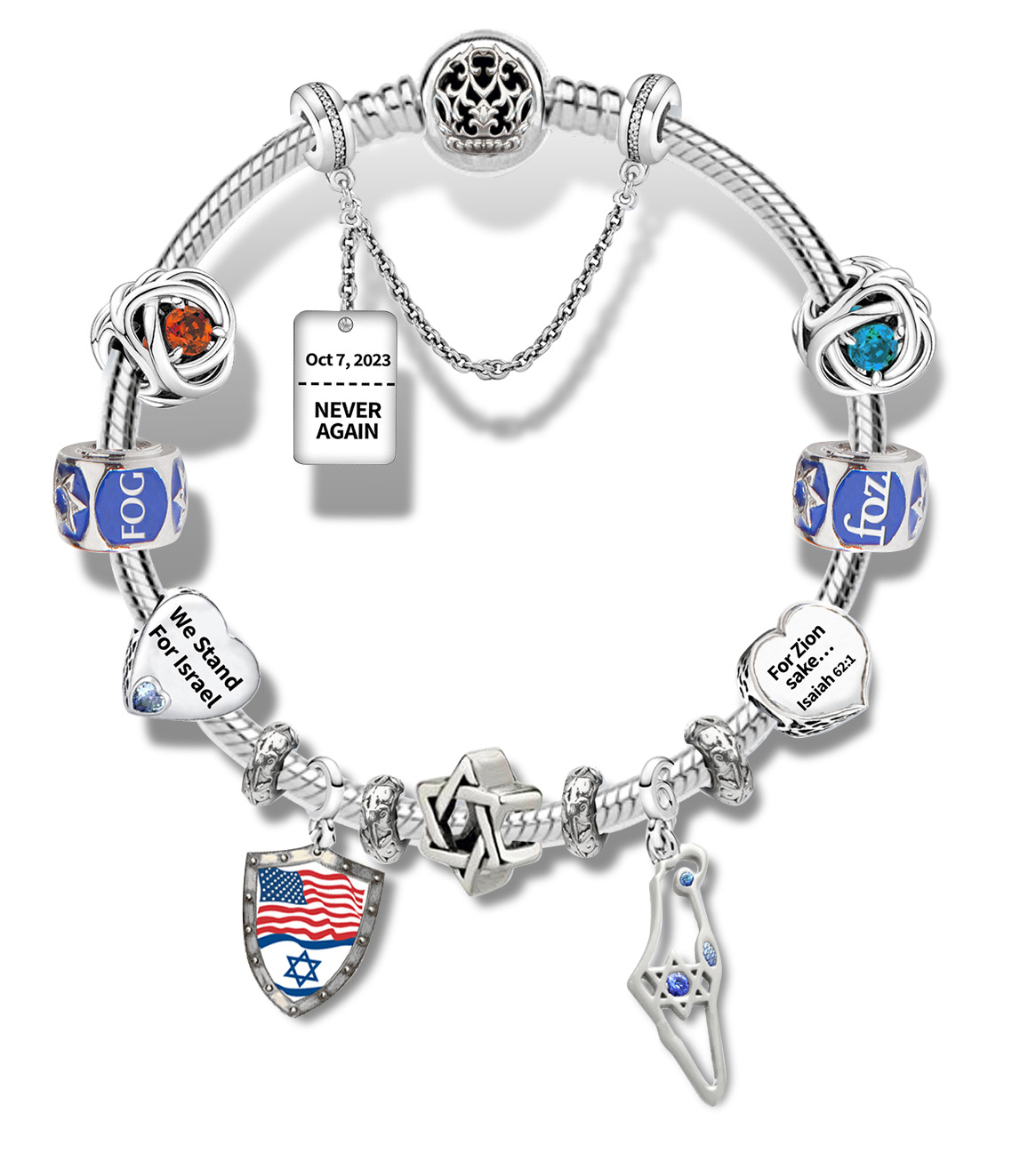 Israeli solidarity bracelet
