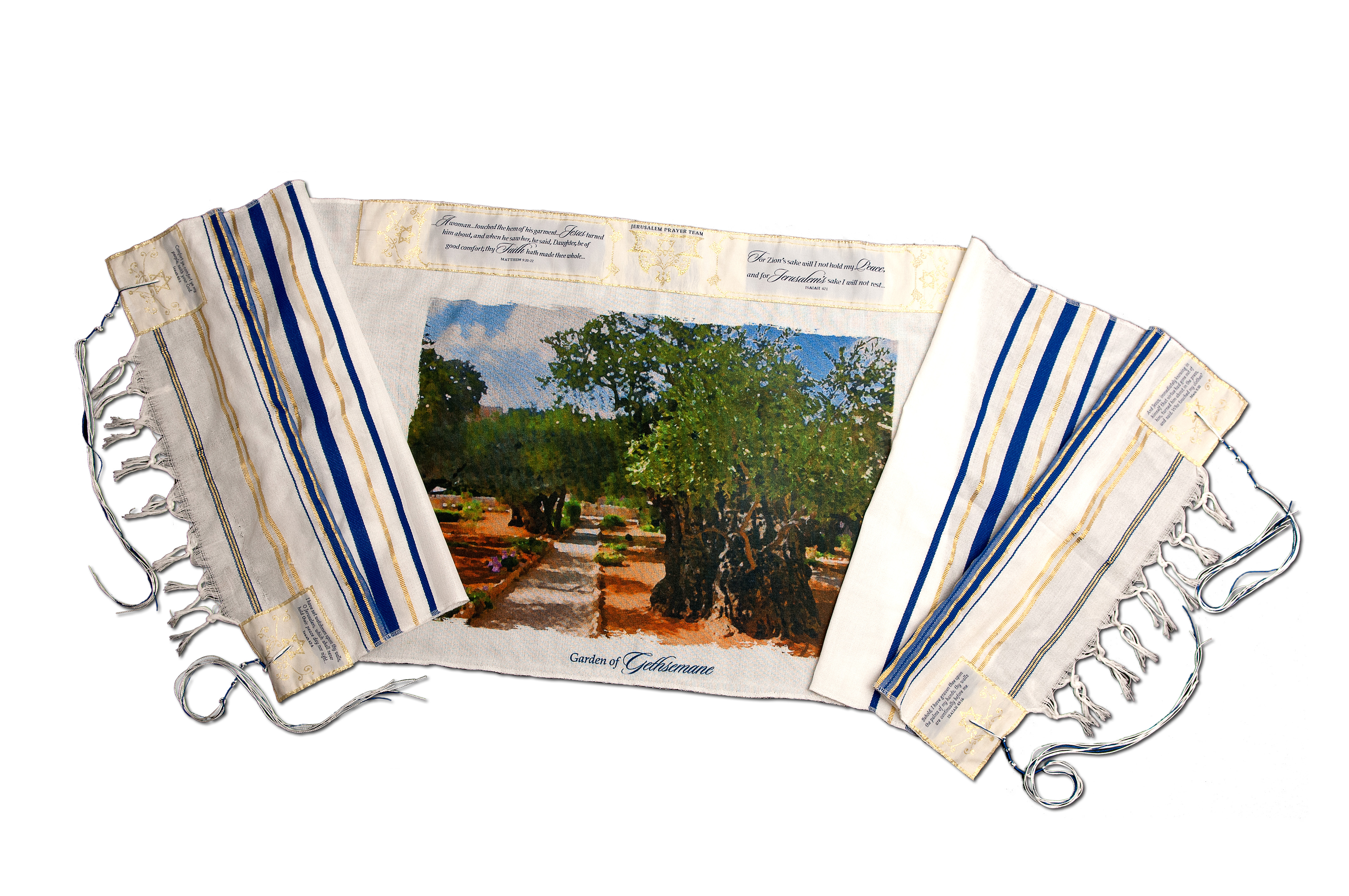 Garden of Gethsemane Prayer Shawl with the anointing oil keychain