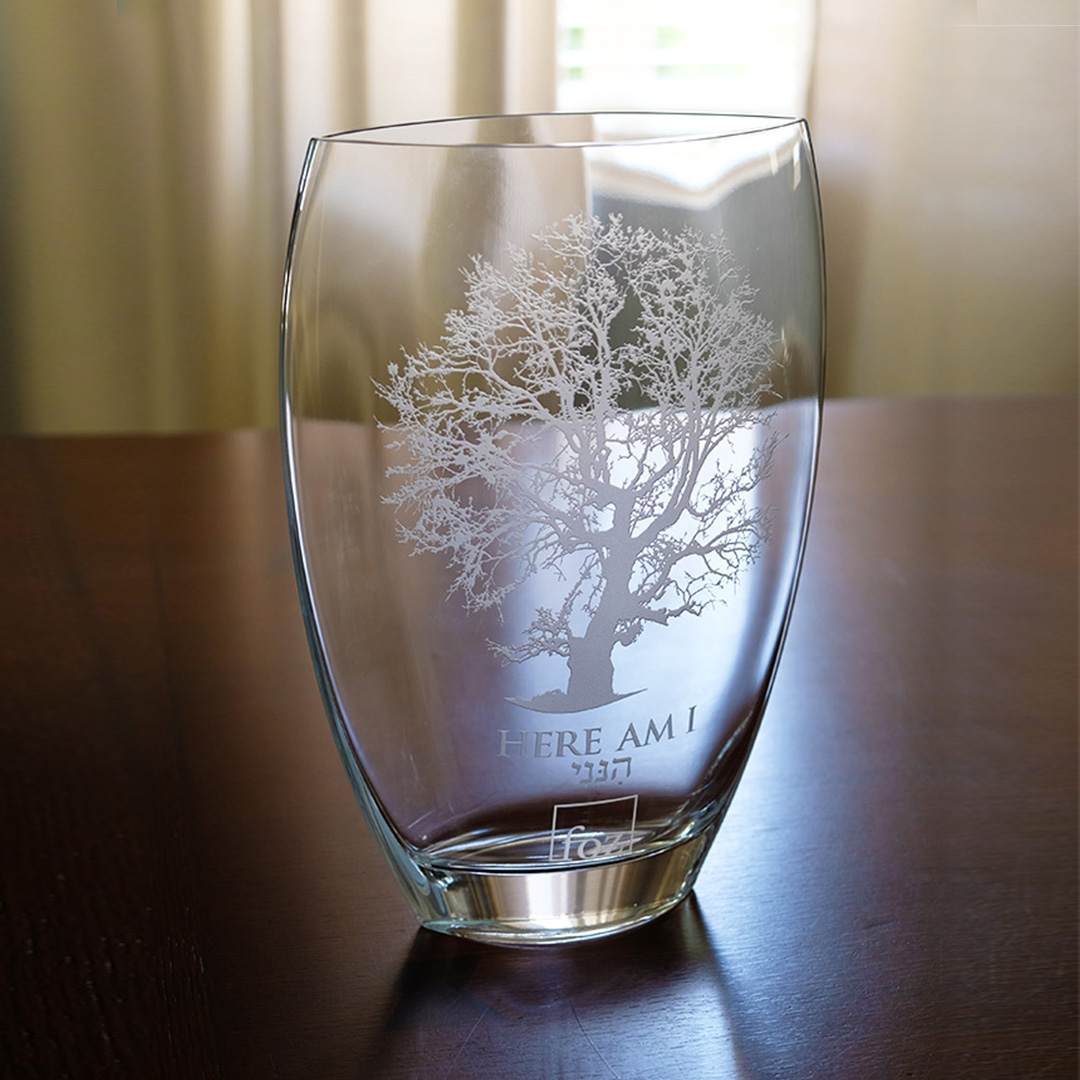 Friends of Zion “Here Am I” Crystal Vase