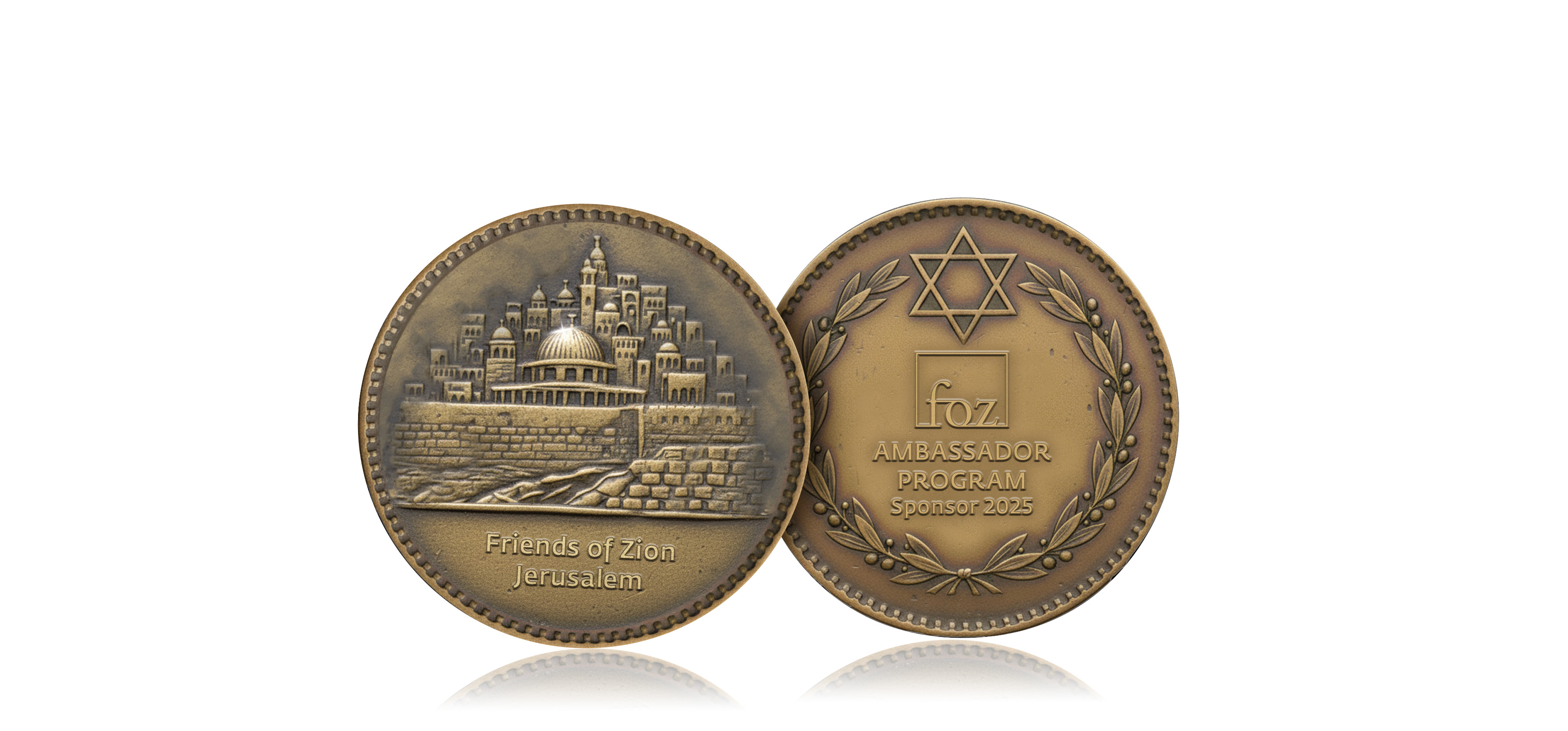 Friends of Zion Ambassador Program coin